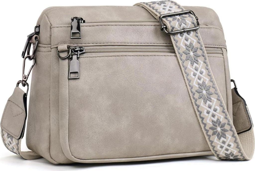 MUIIKOLA Dámska taška cez rameno kožená stredná crossbody Obrázok produktu 