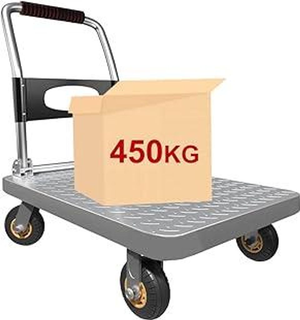 Meiontepor Transportwagen klappbar 450kg - Plattformwagen als Transporthilfe für Lager, Werkstatt, Gastronomie (70 * 45 450kg)