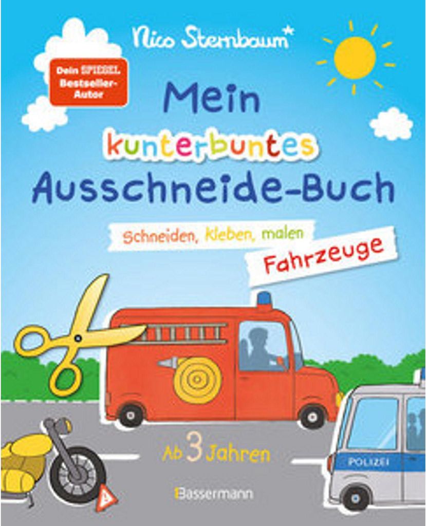 Mein kunterbuntes Ausschneidebuch - Fahrzeuge. Schneiden, Image du produit 