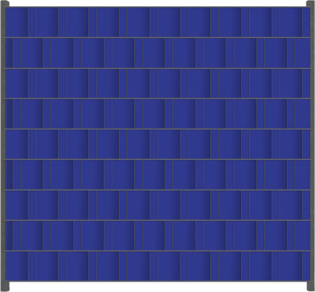 Wallario Zaunsichtschutz mit Motiv Dunkelblau für Ein- und Doppelstabmatten Zäune in der Größe 200 x 180 cm