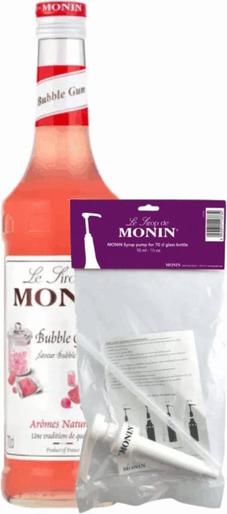 Sirop Monin Bubblegum (70 cl) + flacon-pompe (10 ml) Image du produit 