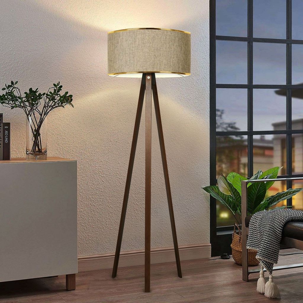 Opviq, AYD-2957, Stehlampen, Beige, Holz, 21 x 38 x 140 cm Produktbild 