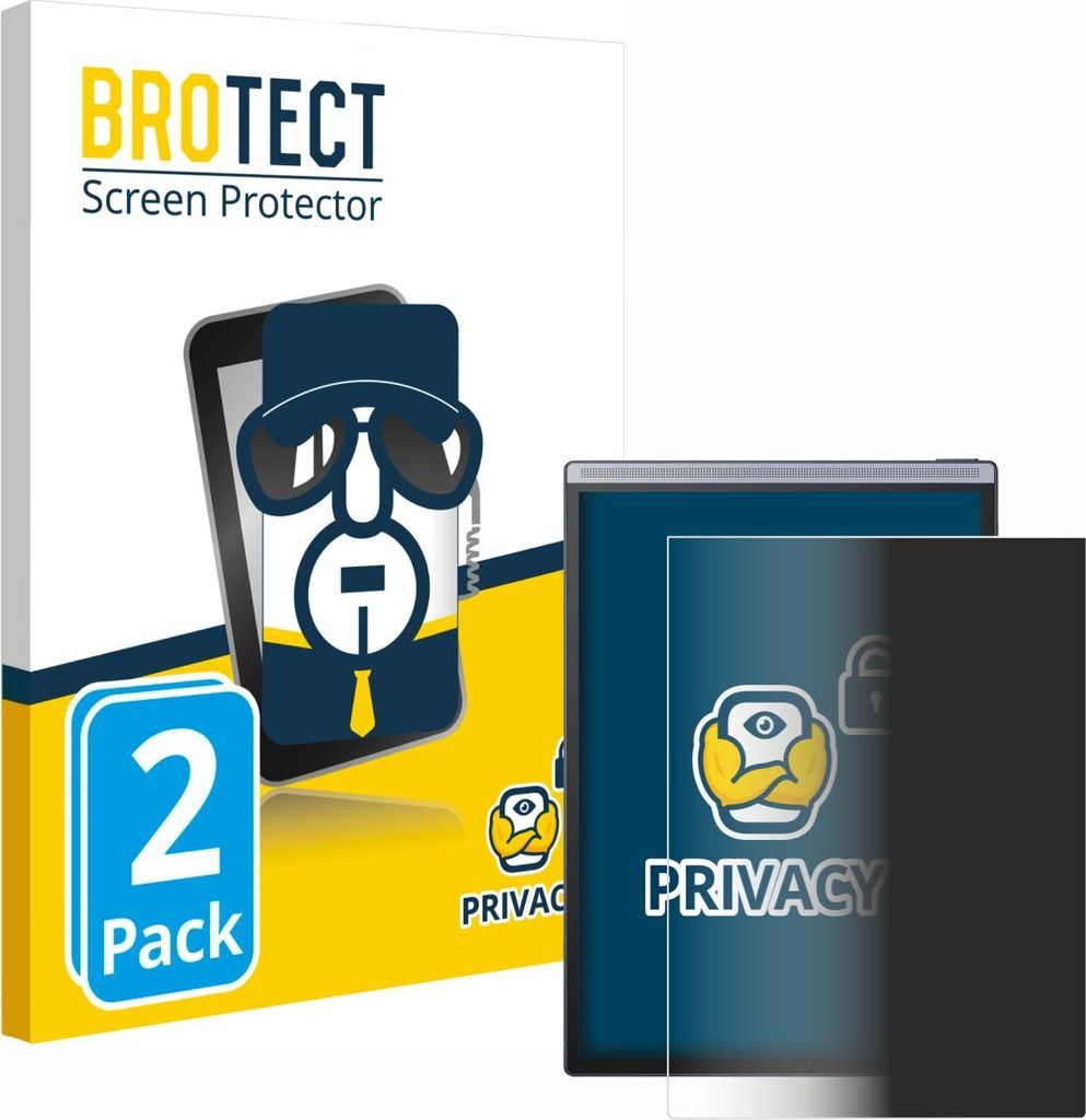 2x BROTECT Sichtschutzfolie für iflytek Ainote Air 2 Anti-Spy Privacy Sichtschutz Blickschutz Folie Blaulicht-Schutz