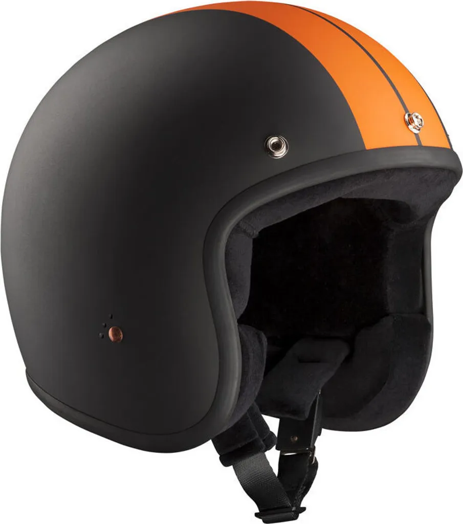 Casque Bandit Jet Race ECE Noir Orange XL en Fibre de Verre Ultra Léger