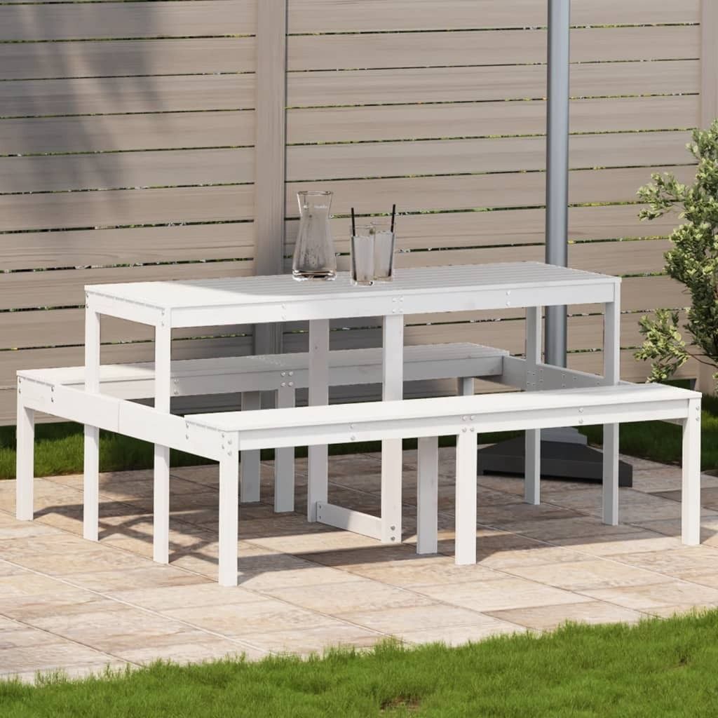 CLORIS Picknicktisch 160x134x75 cm Massivholz Kiefer 832563