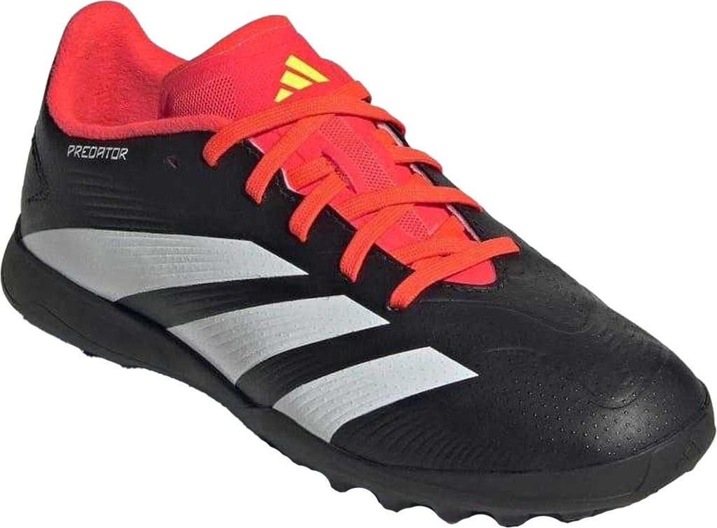 Adidas - Kinder Künstlicher Boden Fußballschuhe "Predator League" GT6835 (38,5 EU) (Kernschwarz/Wolkenweiß/Solarrot)