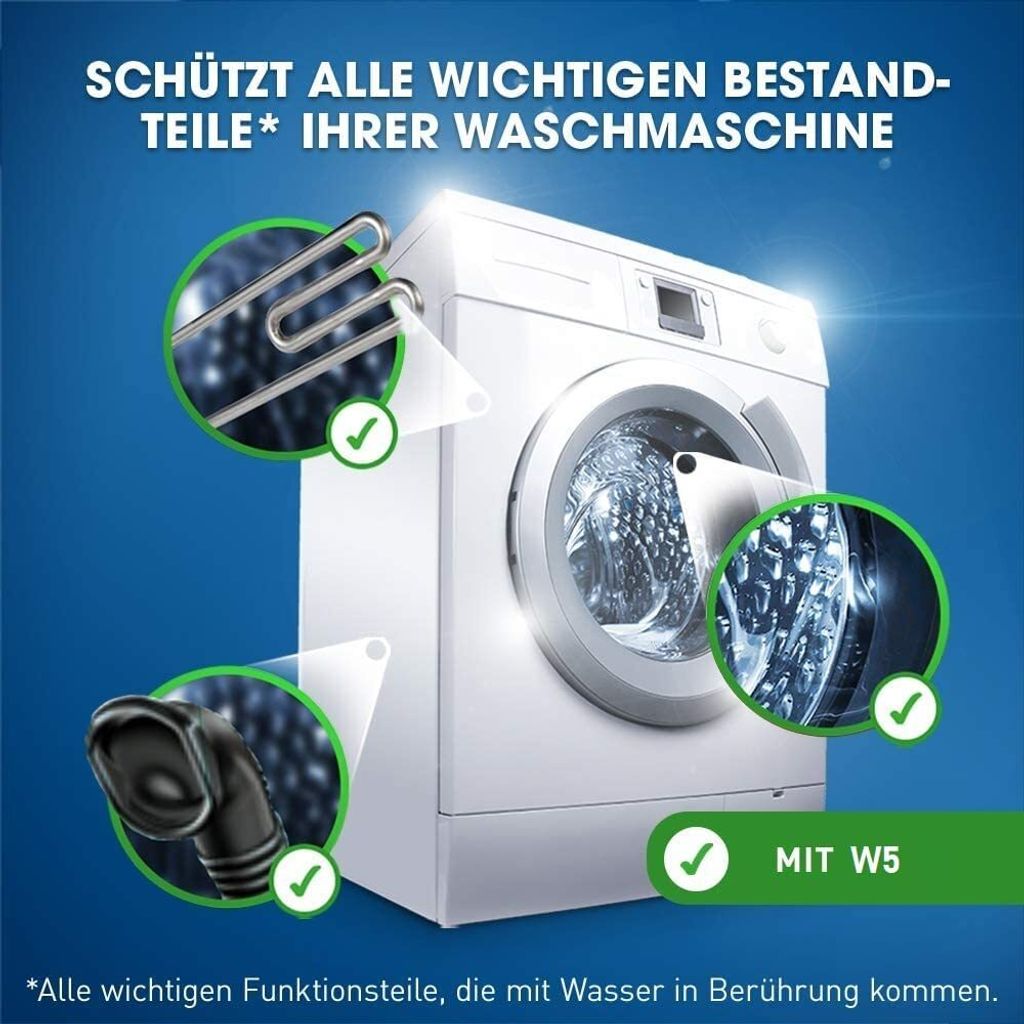 W5 100x Entkalker Tabs für Waschmaschinen, Wasserkocher & Produktbild 4