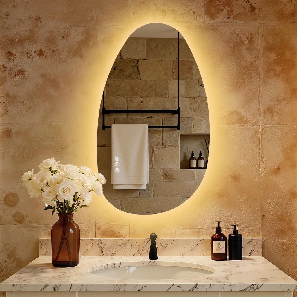 S'AFIELINA Miroir LED de Maquillage pour Salle de Bain – Image du produit 