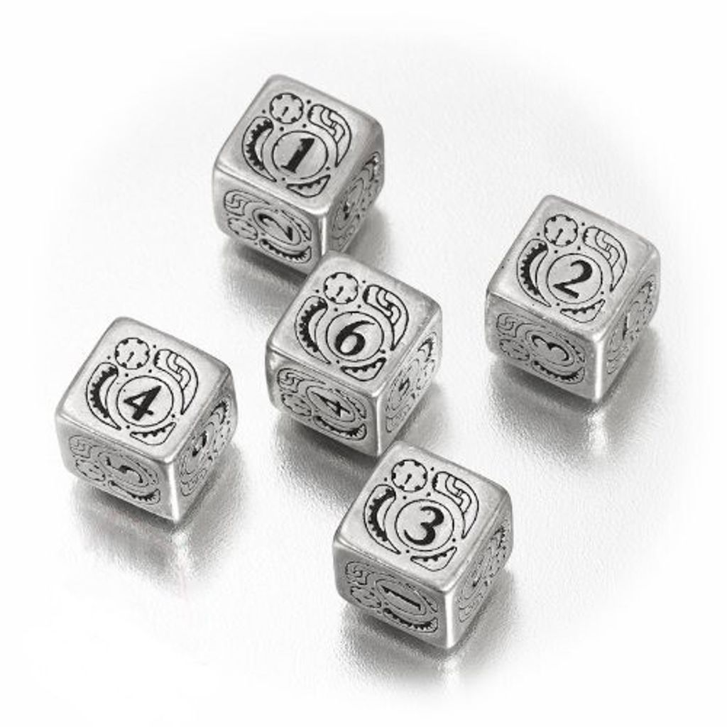 Metall Steampunk D6 Dice (5)