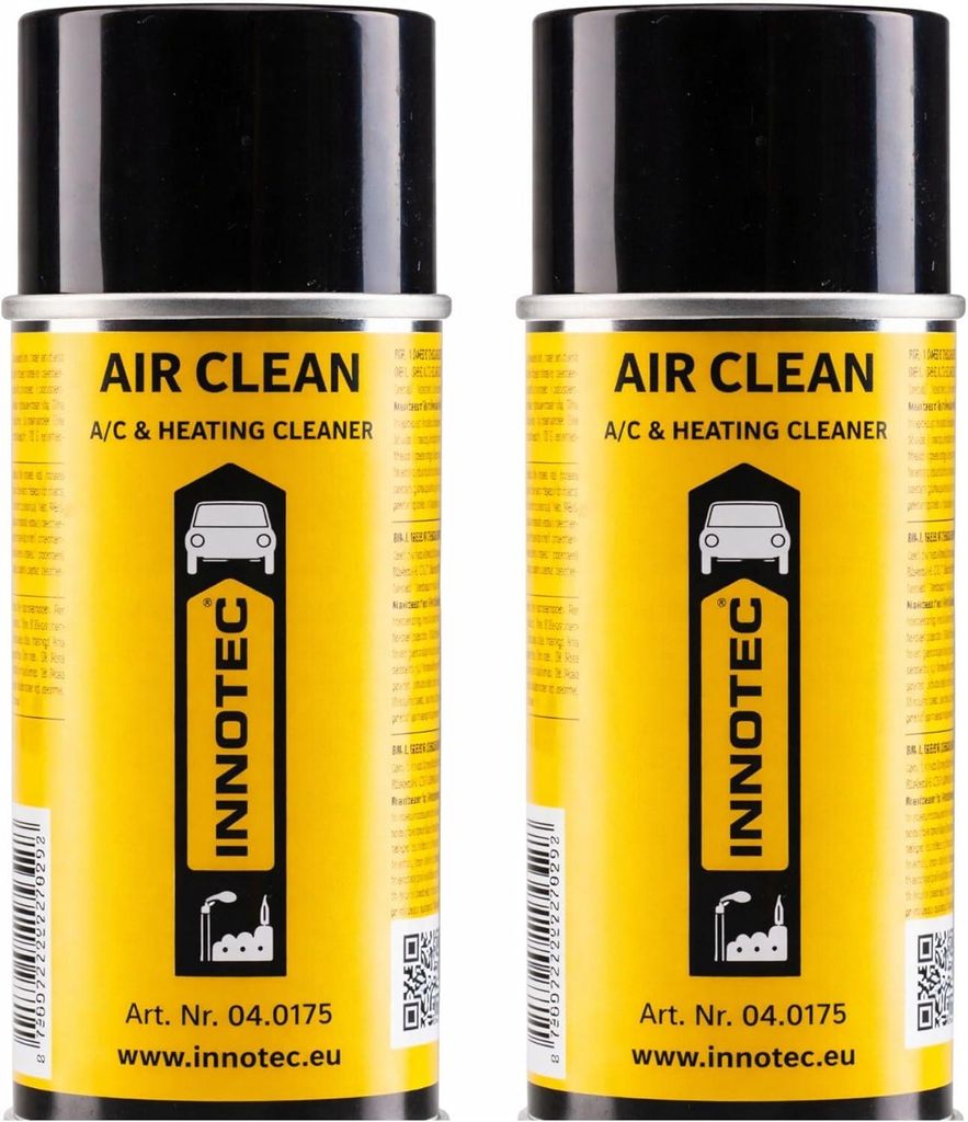 2 Stück INNOTEC Air Clean New 150 ml– Luft-& Klimaanlagen Reiniger – entfernt unangenehme Gerüche aus Innenräumen, Lüftungs- & Heizungssyst...