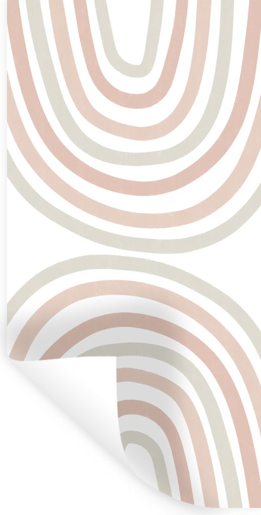 MuchoWow Wandtattoo Wandsticker Wandaufkleber Regenbogen - Design - Pastell 40x80 cm Selbstklebend und Repositionierbar - Repositionierbar - Wass...