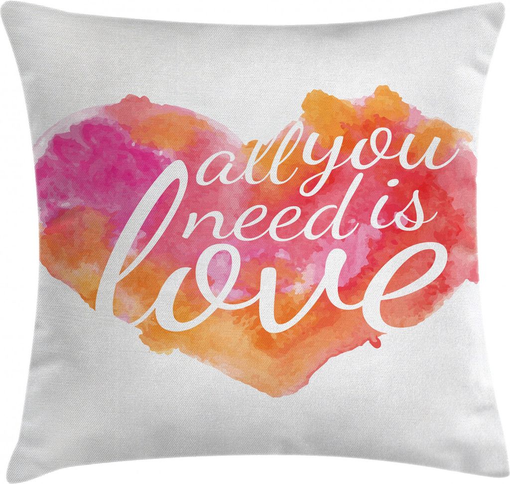 ABAKUHAUS Zitat Kissenbezug, Aquarell Splash Kunstvoll, Waschbar mit Reißverschluss Kissenhülle mit Farbfesten Klaren Farben Beidseitiger Druck, ...