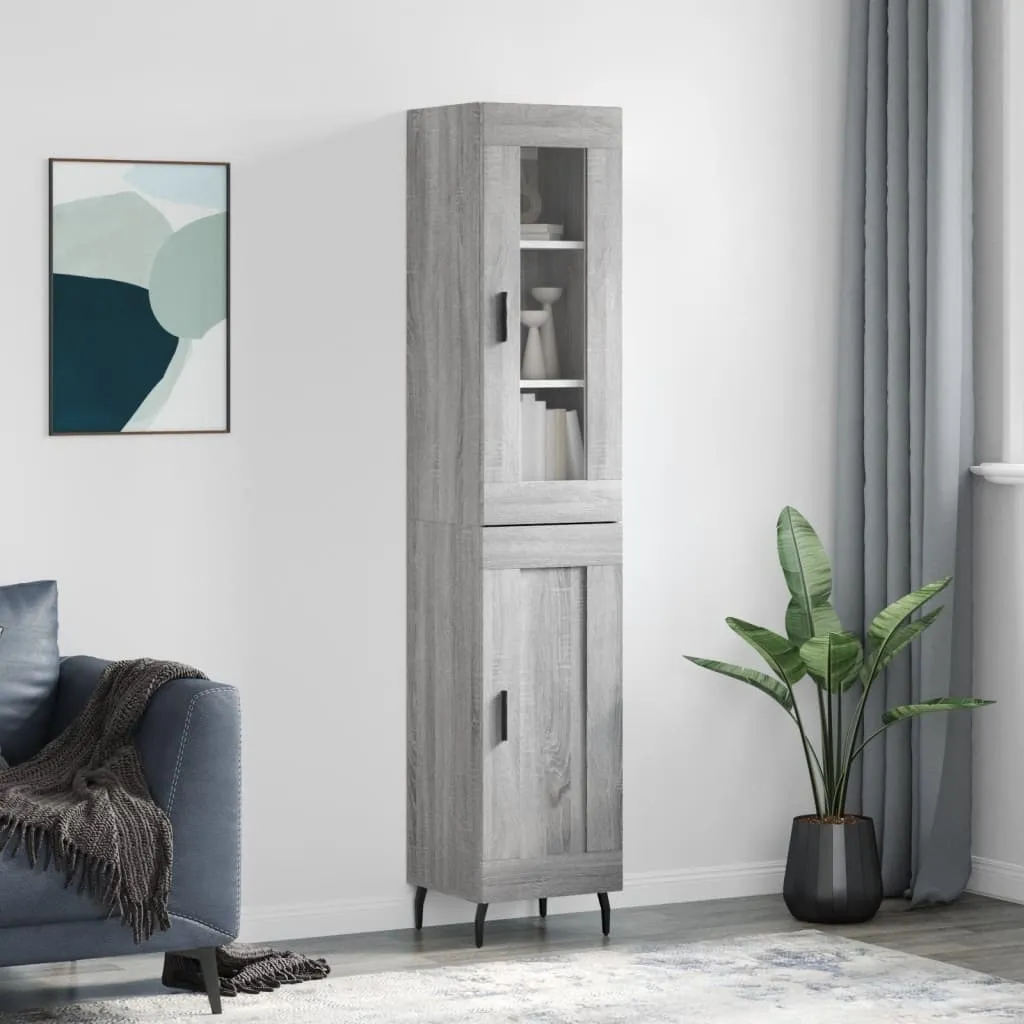 Arreda con Stile: Credenza vidaXL Grigio Sonoma 34,5x34x180 cm
