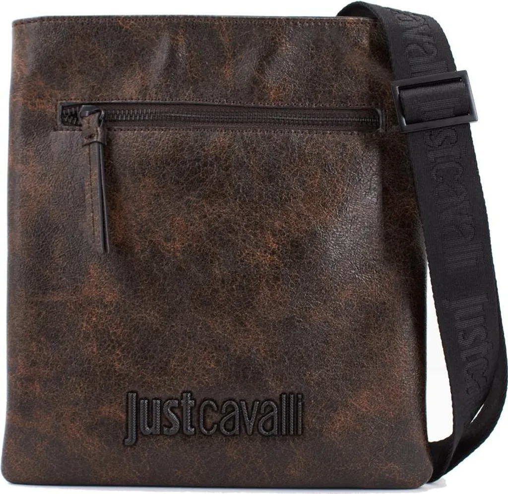 Sac en Cuir Vintage Just Cavalli Marron JC Old pour Homme Élégant