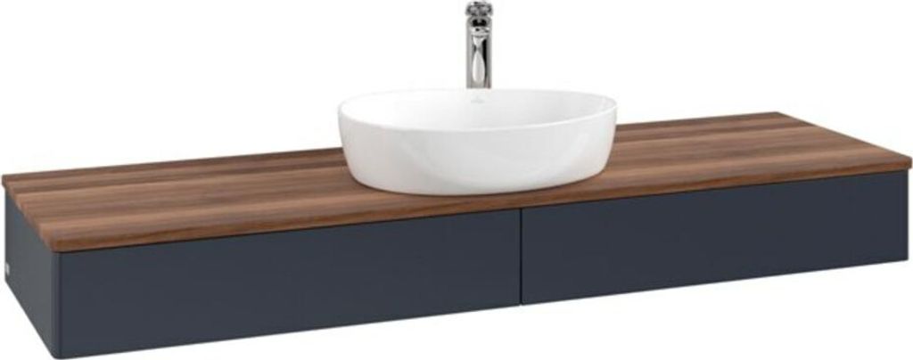 V&B Waschtischunterschrank ohne Frontstruktur Antao 160x50cm, HL, WBP w. wal, md bl. m Lac