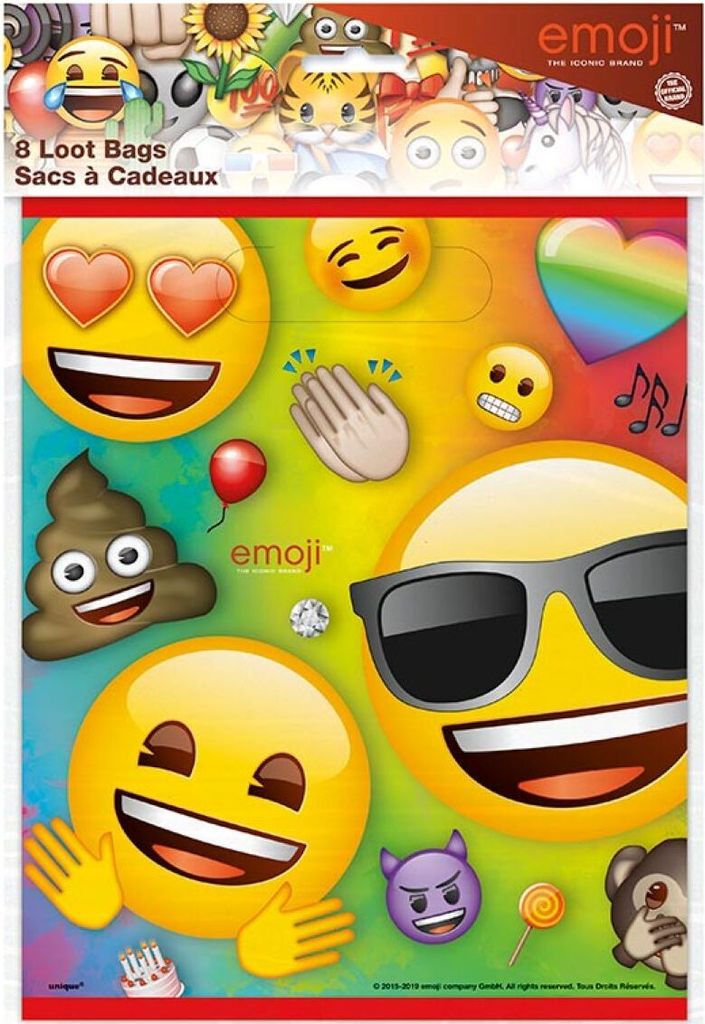 Geschenktüte PVC Emoji Regenbogen 8St. Produktbild 