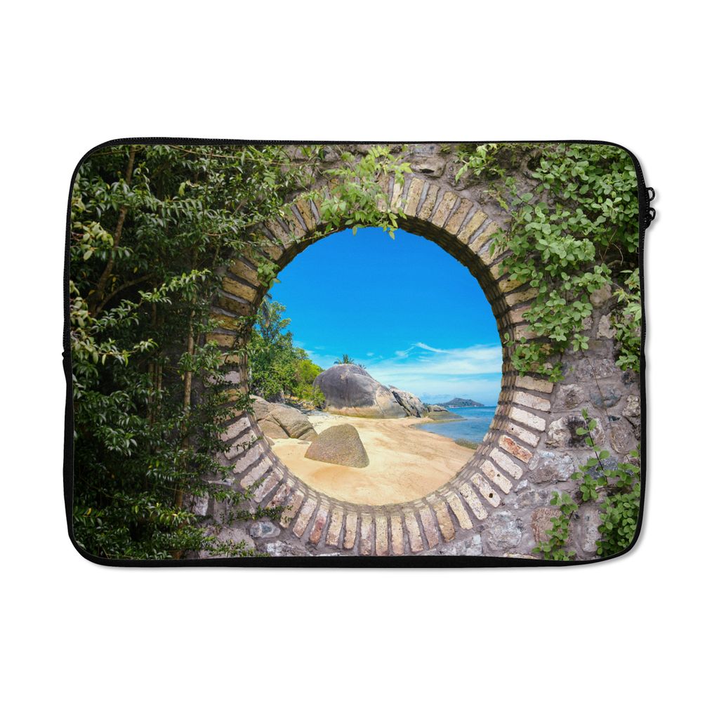 MuchoWow Laptop Hülle 14 ZollSommer - Strand - Aussicht - Tropisch Laptoptasche - Laptoptasche - Stoßsicher - Schutzhaube