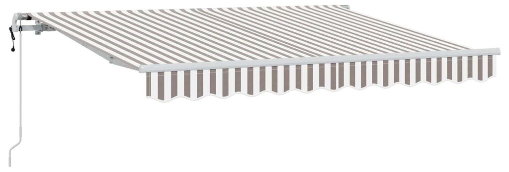 vidaXL Einziehbare Markise Hellgrau und Weiß 3 x 2 m Stoff