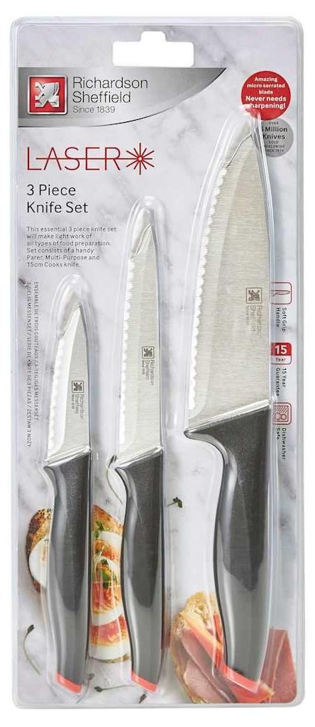 Richardson Sheffield 3-tlg. Küchenmesser-Set Laser Produktbild 