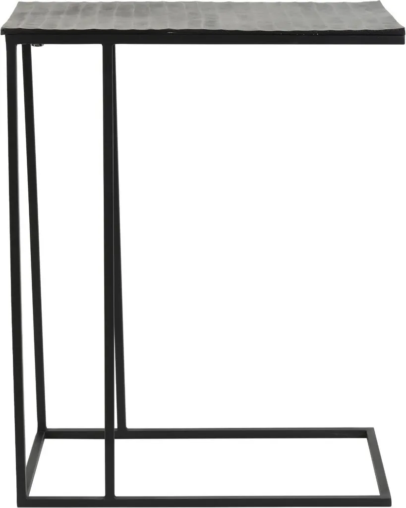 Petite table d'appoint métal noir mat Macy - Style industriel chic - 2