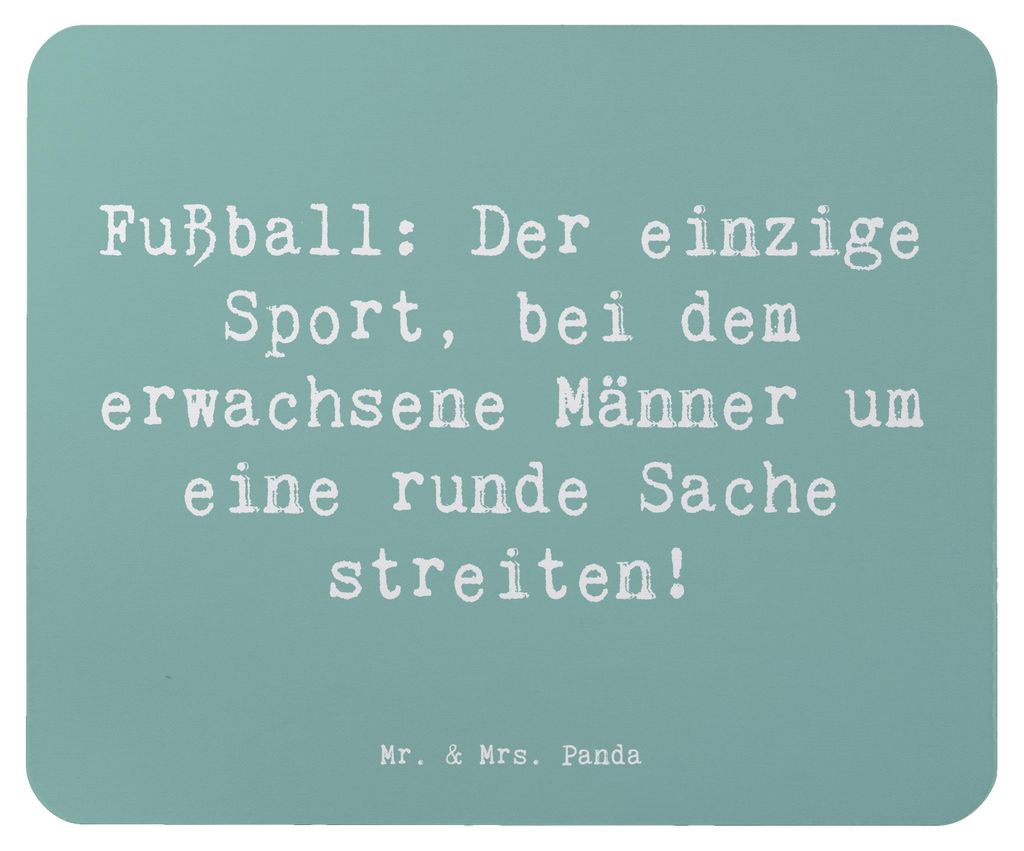 Mr. & Mrs. Panda Mauspad Spruch Fußballspiel - Meeresbrise - Geschenk, Humor, Teamsport, Sportler, Outdoor-Sport, Männer, Fan, Ballberührung, Mo...