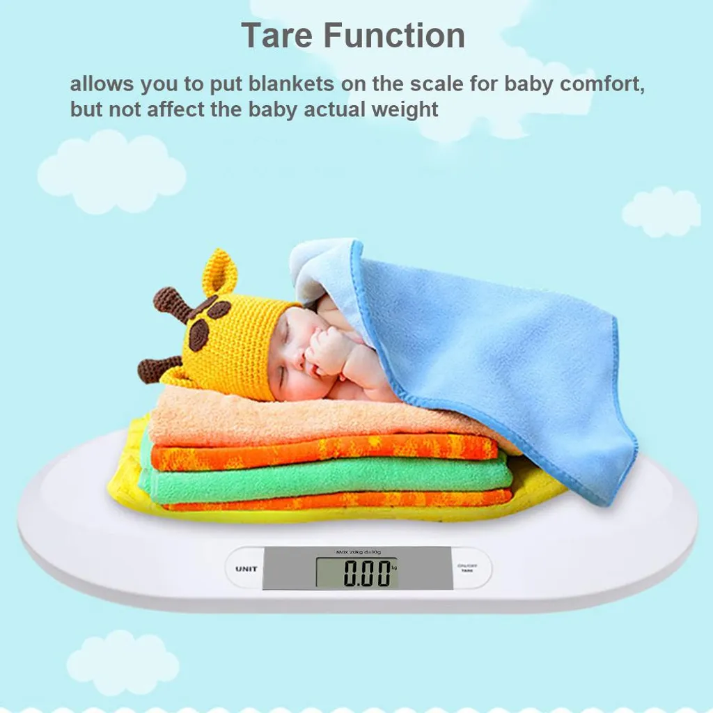 Pèse-bébé numérique de précision 20 kg avec écran LCD rétroéclairé - 2