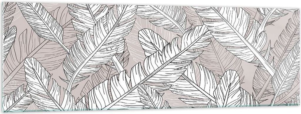 Bilder auf glas - Feder Grafiken - 160x50cm - Glasbilder - Wandbilder - Kunstdruck - zum Aufhängen bereit - Wanddekoration aus Glas - Glas Bilder ...