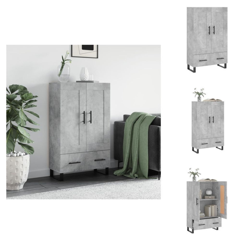 vidaXL Highboard Betongrau 69,5x31x115 cm Holzwerkstoff - Sideboards