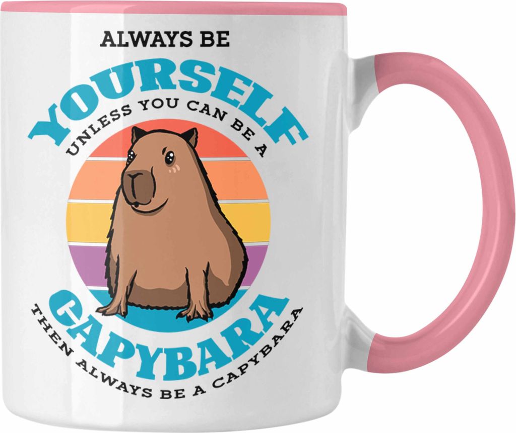Trendation - Tasse Capybara-Spruch Geschenk für Capybara Liebhaber Geschenkidee (Rosa)