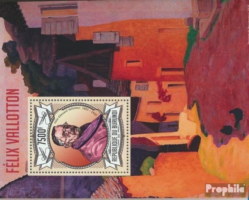 Briefmarken Burundi 2013 Mi Block 343 (kompl. Ausgabe) postfrisch Felix Vallotton