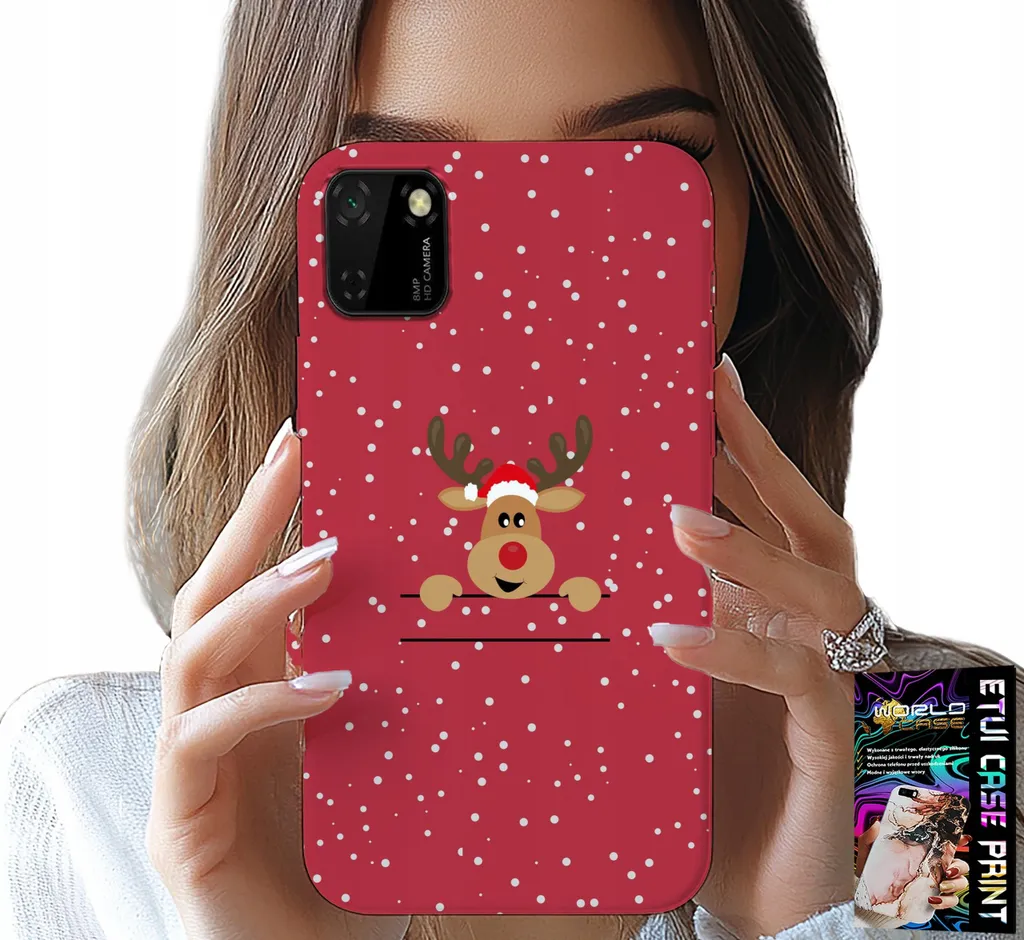 Custodia Huawei Y5P Renna di Natale + Vetro Temperato 9H | Promo