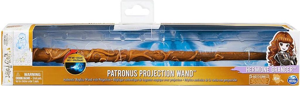 Spin Master 6064042 (20136827) - Harry Potter - Patronus Zauberstab, Licht & Vibration, 30 cm, Hermine Granger
