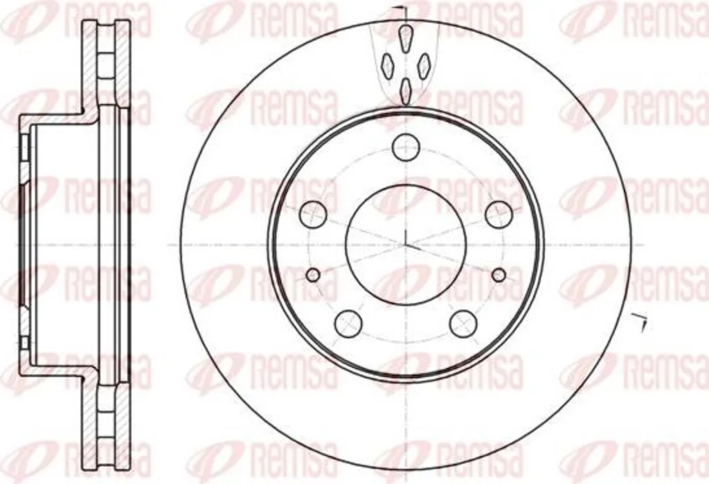 Disque de frein arrière pour Ducato et Auris - Modèle REMSA 61016.10