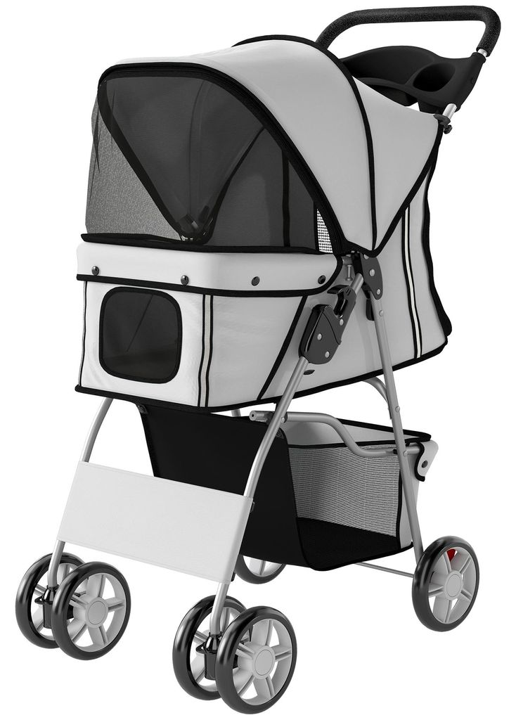 PawHut hondenwagen, inklapbare kattenbuggy, geschikt tot 10 Productafbeelding 