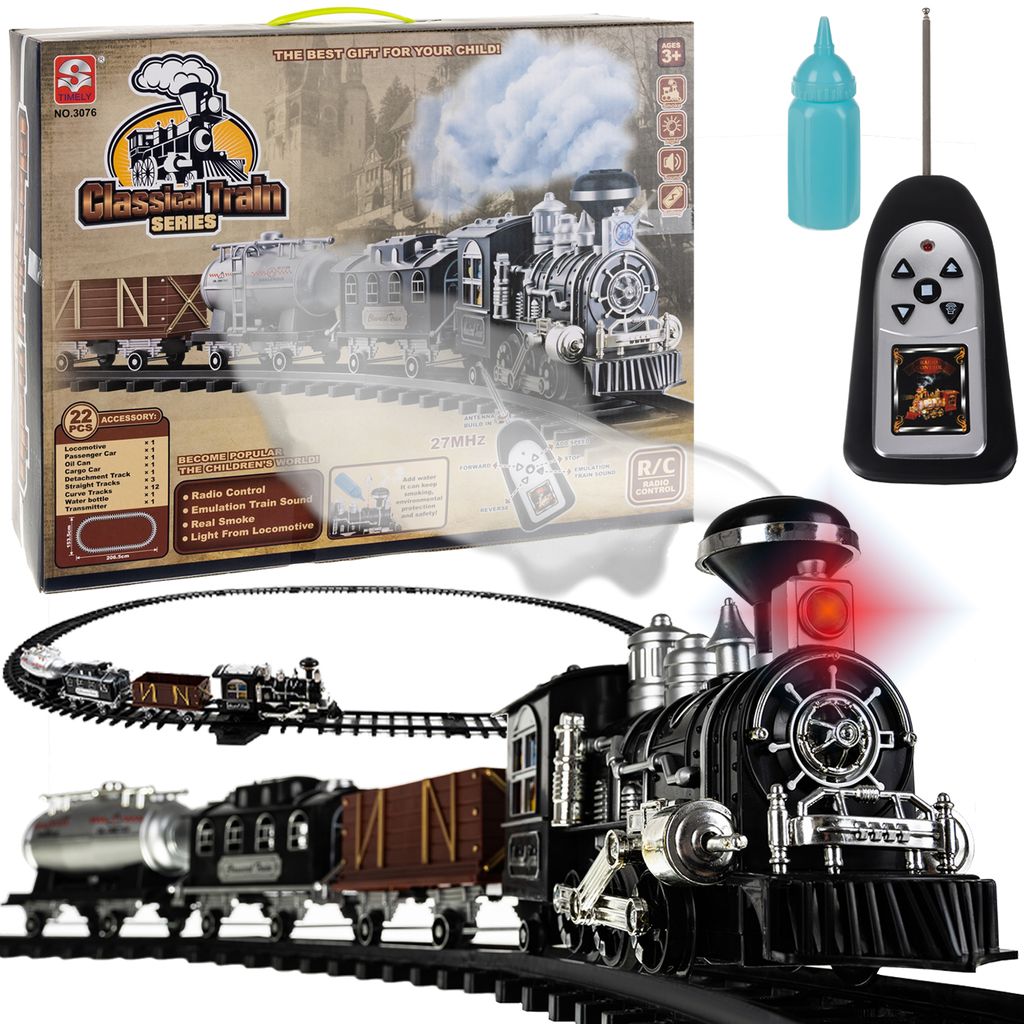 Lokomotive mit Rauchfunktion Elektrische Eisenbahn Kinder Kleinkinderspielzeug 
