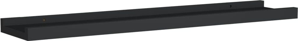 "im Sonderangebot"Bilderleisten, 2er Set - Schweberegal schlichte Design - Hängeregal - Schwarz 60x9x3 cm MDF DEMöbel 1694410