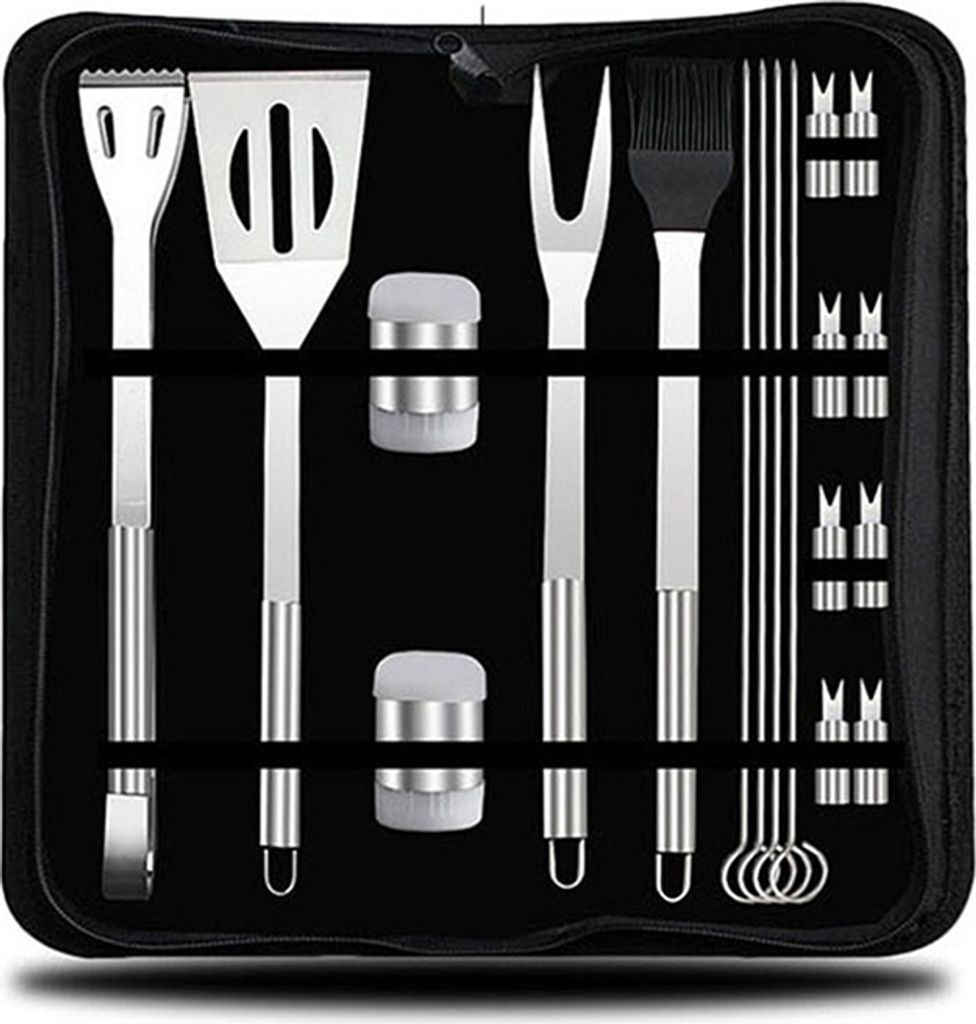 18 in 1 Geschirr Set für Outdoor Tasche Campinggrill Geschirr Picknick Tool Barbecue