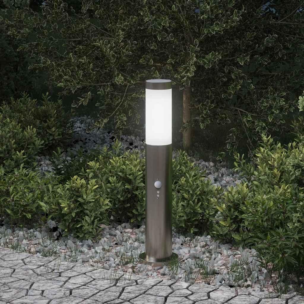 vidaXL Pollerleuchte mit Sensor 50 cm Edelstahl IP44