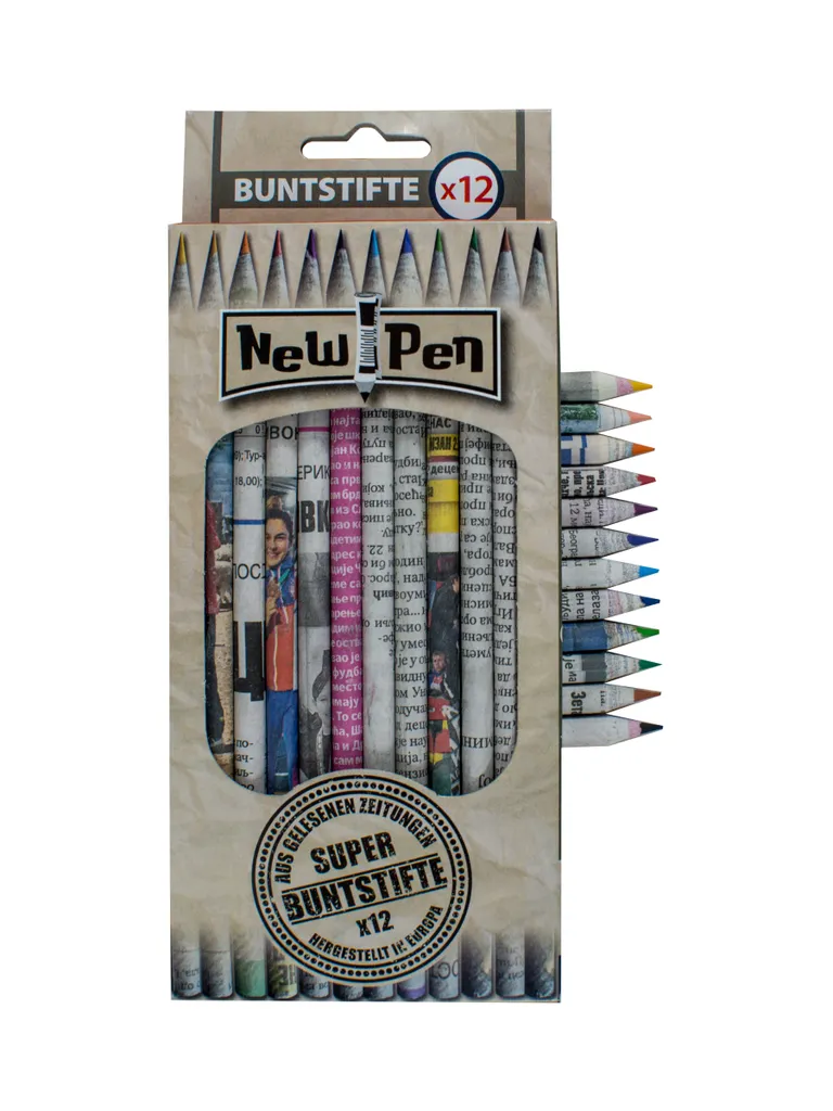Crayons de Couleur pour l'École et le Dessin Amateur, Étui NewPen
