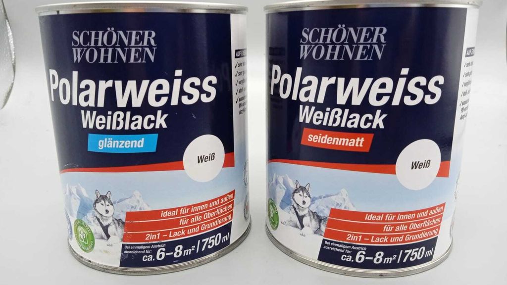 Schöner Wohnen Polarweiß Weißlack seidenmatt glänzend 750 Produktbild 
