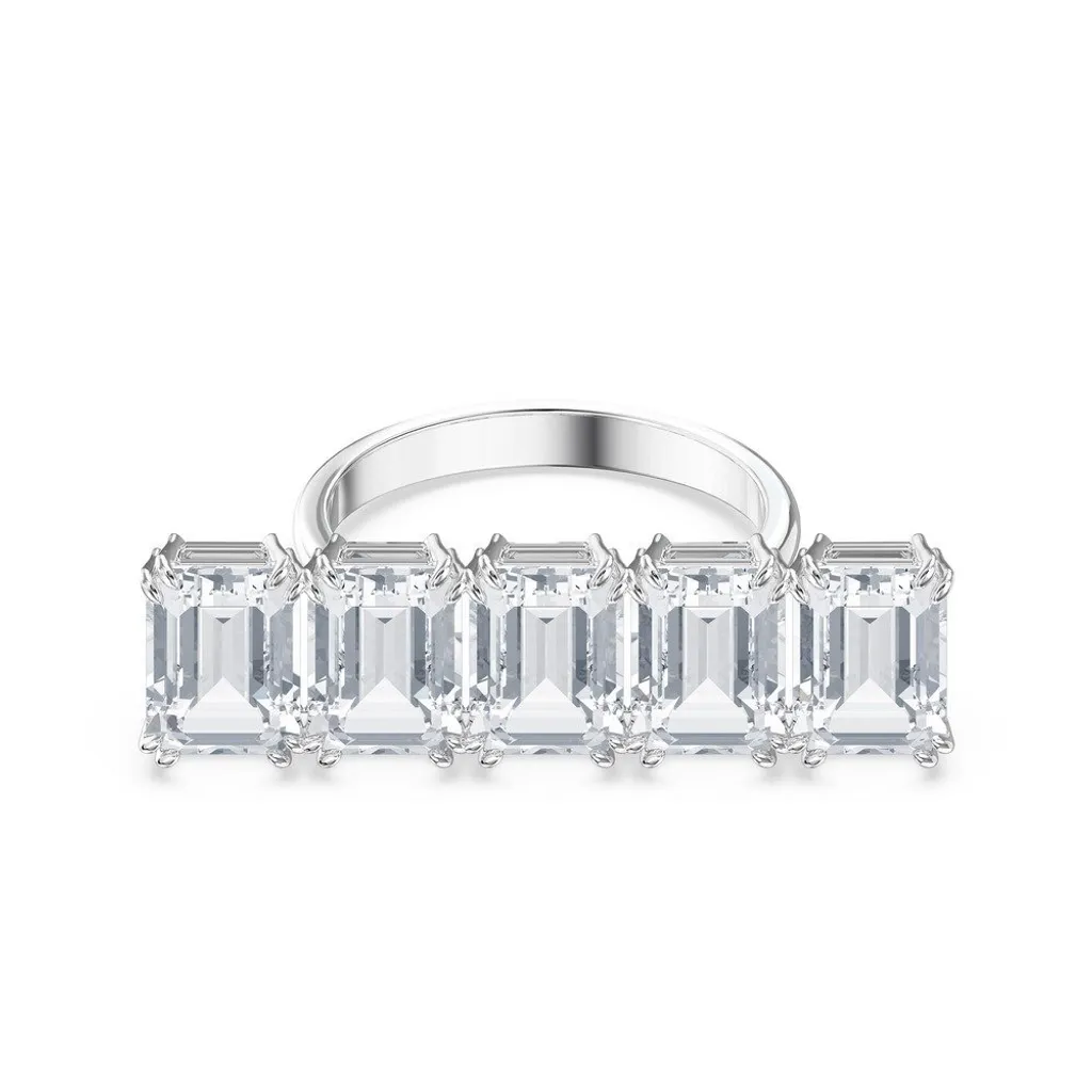 Anello da donna Swarovski Millenia con taglio ottagonale, bianco, rodiato, misura 52 5609008 - 3