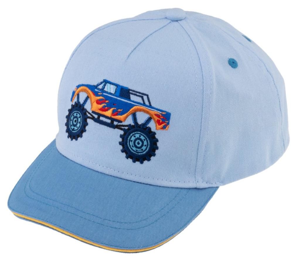 Fiebig Baseball Cap zweifarbig mit Monstertruck Stickerei UV-Schutz, blau, Gr. 55/S