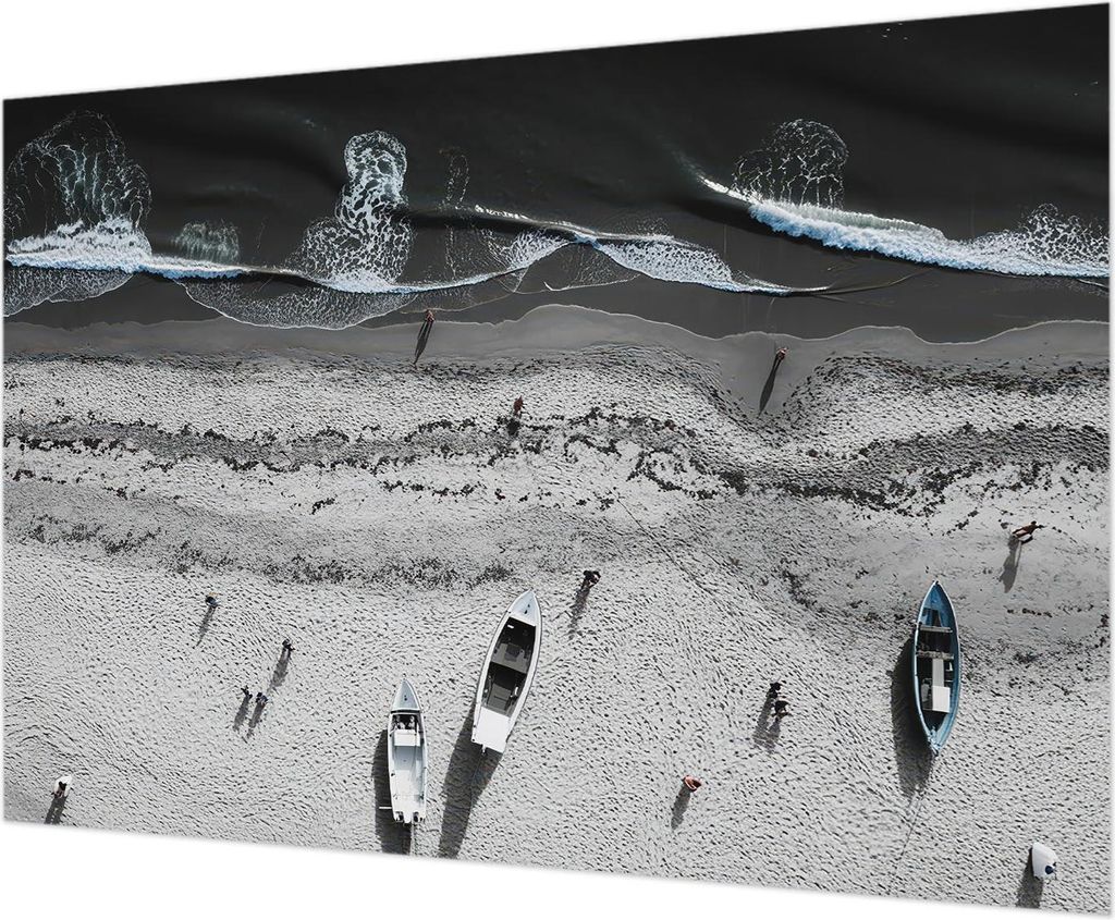 Wandtapete - Dekorative Tapete für Wohnzimmer - Tapetenfolie für Wanddekoration - 208x146 cm - Strandruhe