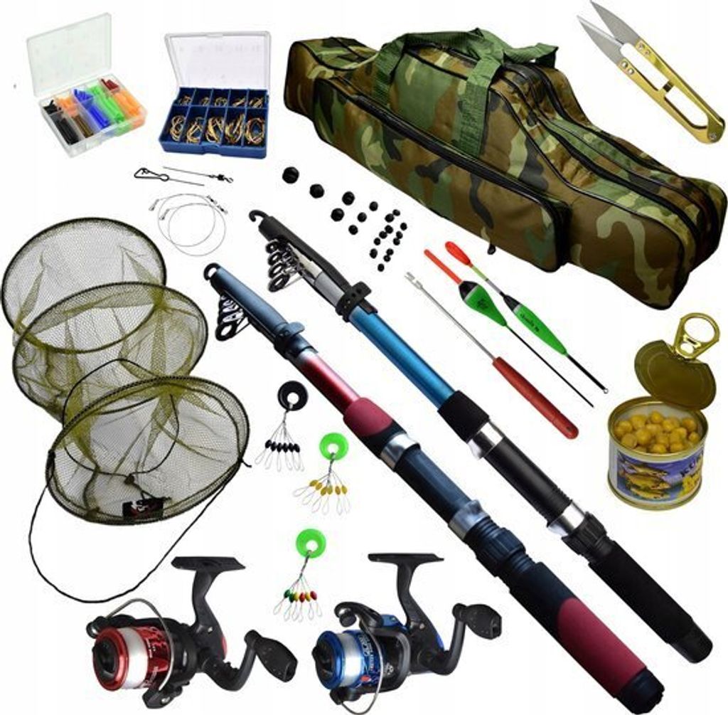 Rutenset - 19-teiliges Rutenset - Angeln - inkl. Aufbewahrungstasche - Teleskop - Rute - Wassersport - Angelrute - Castingrute - Angelrutenset - Angelrute Kinder