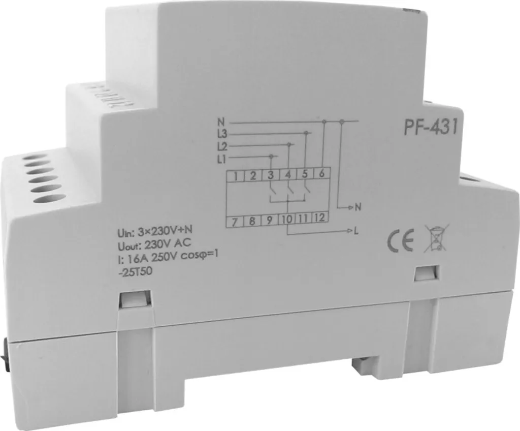 Alimentation continue 230V par interrupteur de phase automatique 16A - 3
