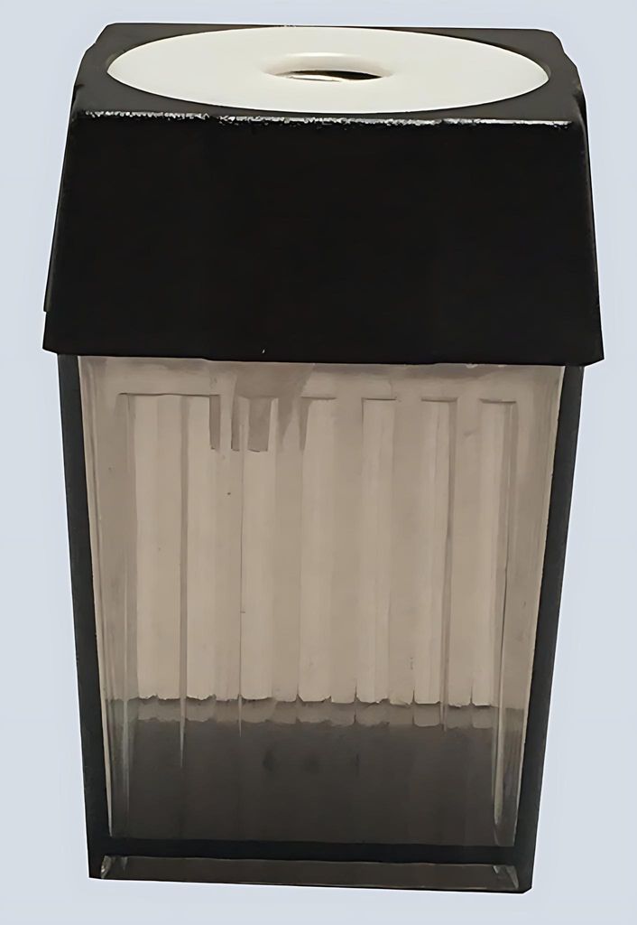 Büroring Dosenanspitzer, 1-Loch, Ø 8 mm, rauchtransparent/schwarz