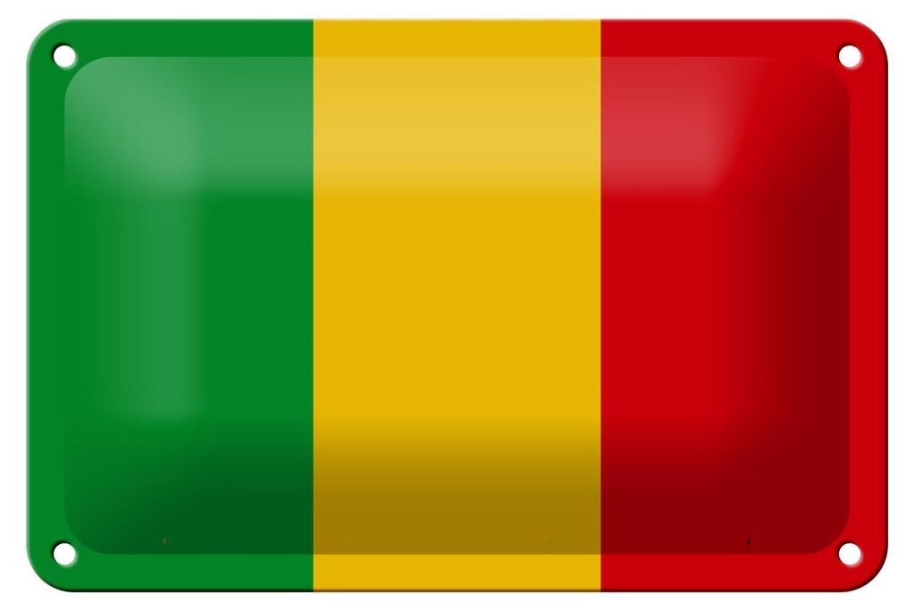 Blechschild Flagge Malis 18x12cm Flag of Mali Dekoration