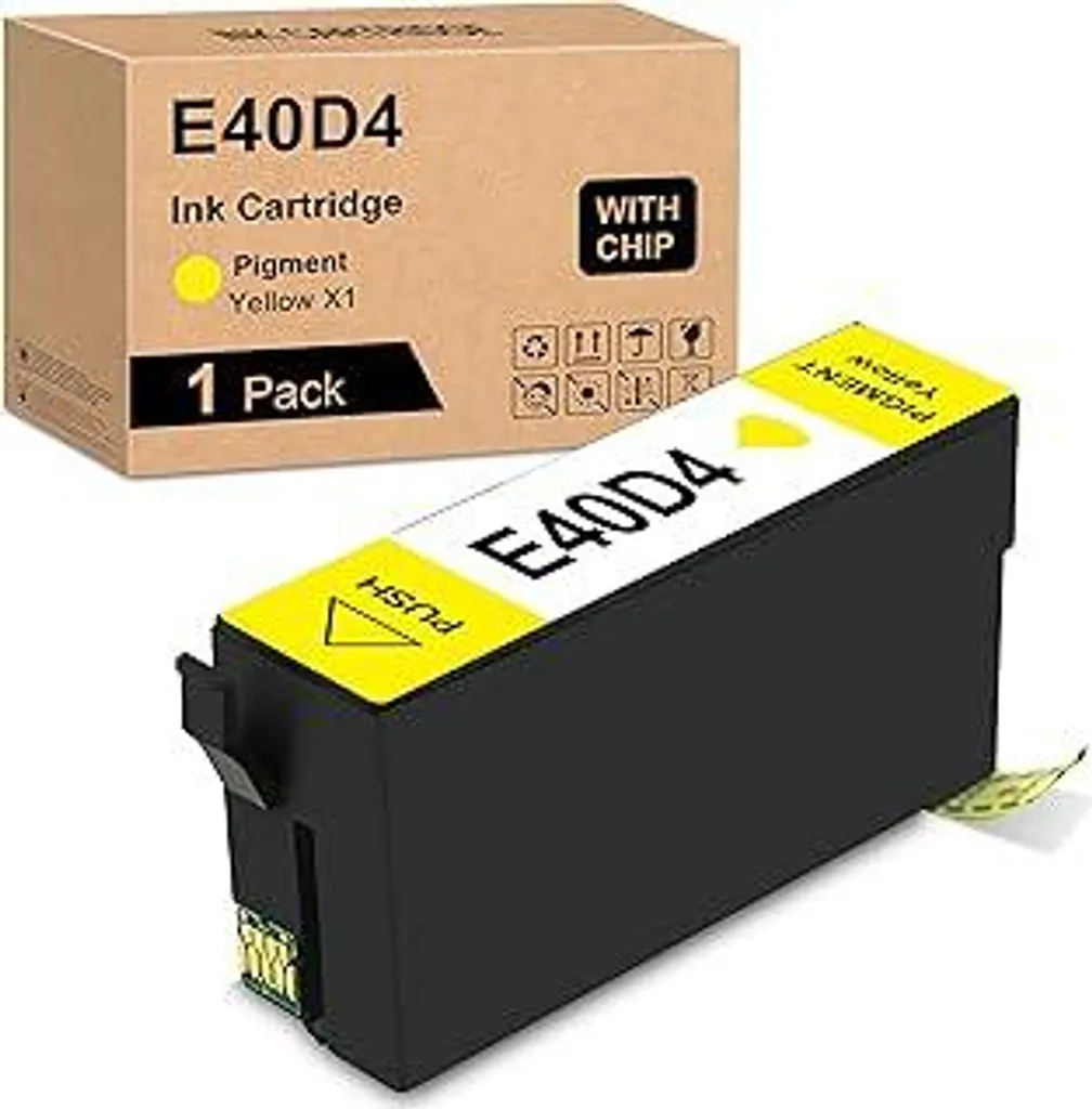 Yongairuink Ricondizionata T40D4 Cartuccia d'inchiostro gialla Sostituzione per EPS C13T40D440 T40D T40 Inchiostro per EPS SC-T2100 SC-T3100 SC-T3100M MFP SC-T3100N SC-T5100 SC-T5100M SC-T5100N (1 giallo) - 1