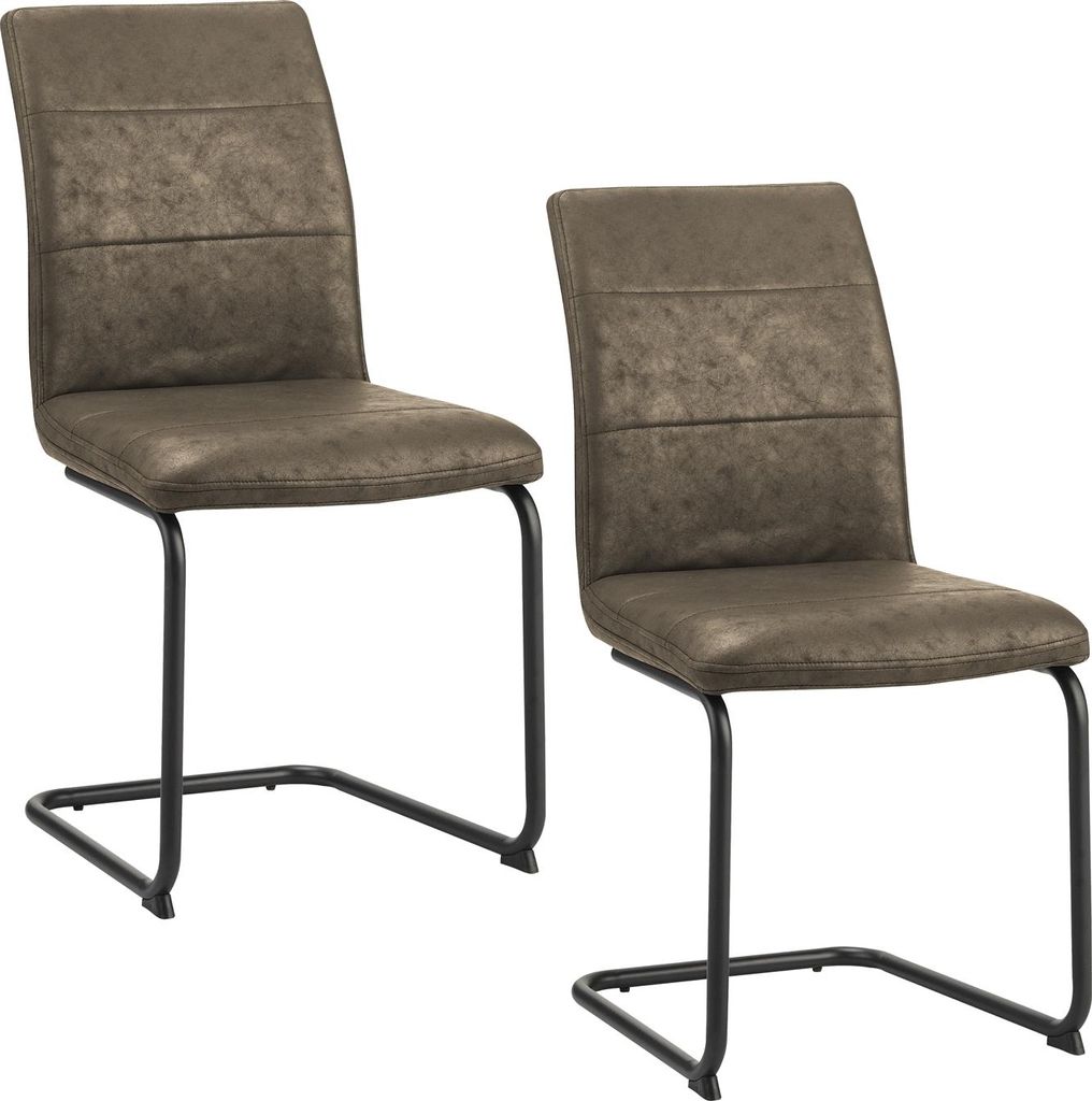 Schwingstuhl Antikhellbraun 2er Set Enie Produktbild 