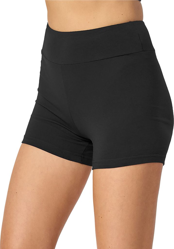 Merry Style Damen Shorts Radlerhose Boxershorts aus Baumwolle MS10-359 (Schwarz, L)